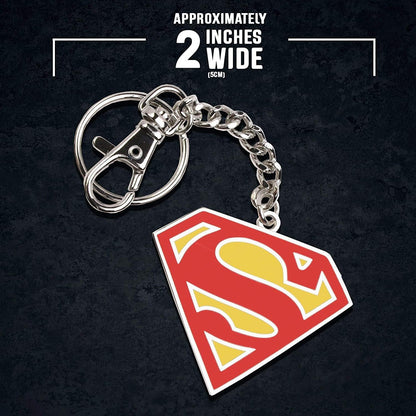The Noble Collection DC Comics Superman Logo Keychain In Colour - 5in (13cm) Superman Sigil Film Set Movie Props Gifts Merchandise