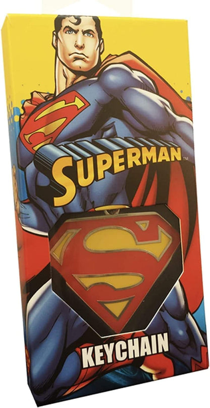 The Noble Collection DC Comics Superman Logo Keychain In Colour - 5in (13cm) Superman Sigil Film Set Movie Props Gifts Merchandise