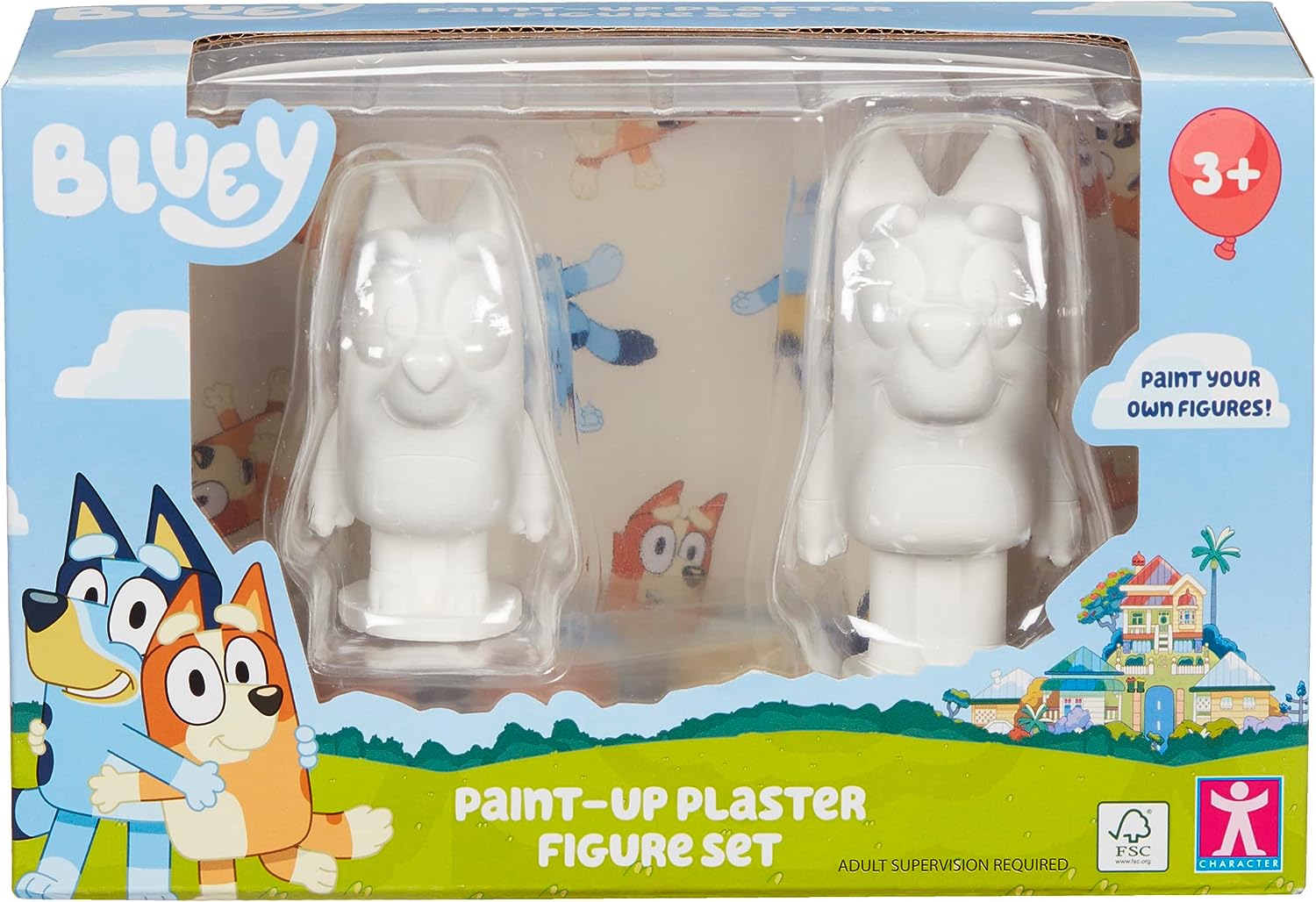 Bluey Paint-Up Plaster Figure 2 Pack