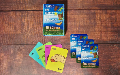 Jungle Hat Dunny Star Hammock | An Official ‘I’m A Celebrity Get Me Out Of Here!’ Card Game | Ages 8+ | 2-8 Players | 10-30 Minutes Playing Time | From Blue Orange