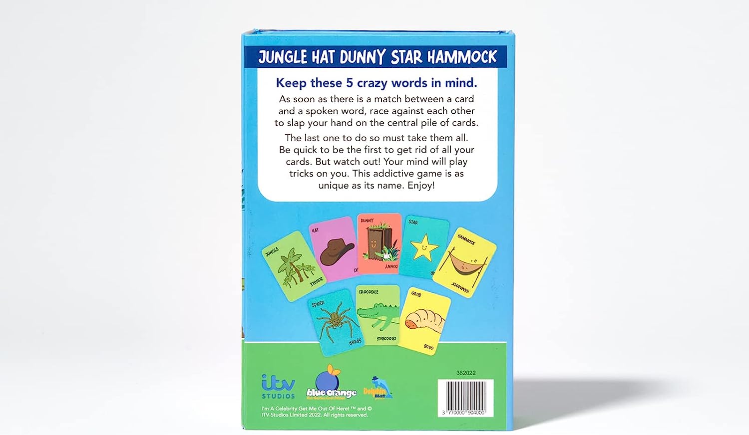 Jungle Hat Dunny Star Hammock | An Official ‘I’m A Celebrity Get Me Out Of Here!’ Card Game | Ages 8+ | 2-8 Players | 10-30 Minutes Playing Time | From Blue Orange