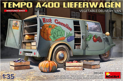 MiniArt MIN38049 1:35-Tempo A400 Lieferwagen, Veg Delivery Van Scale Model Kit