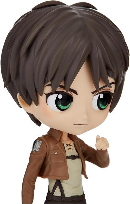 Banpresto BP18528 ATTACK ON TITAN - QPosket - Eren Yeager B - Figurine 14cm, Black