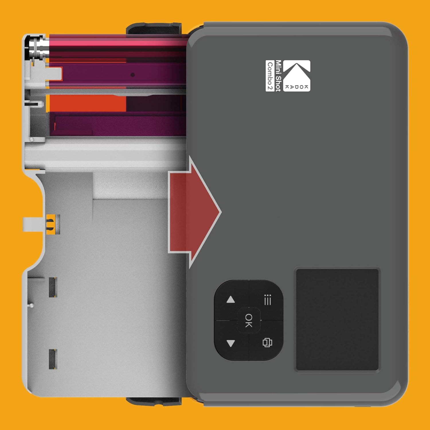 Kodak New Ink Ribbon Paper,30 Photo Cartridge Photo Paper for Mini Shot Combo White Thermal Sublimation Photo Printer