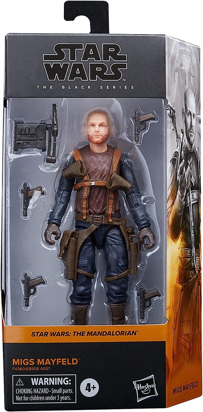 Star Wars The Black Series Migs Mayfeld Toy - Figura de acción Coleccionable de The Mandalorian, Juguetes para niños a Partir de 4 años