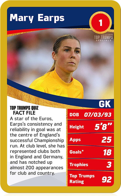 Top Trumps Women's European Football Champions Specials Card Game English Edition, Play with 30 of Europe's stars including Chloe Kelly, Lucy Bronze, and Jess Carter, Golden