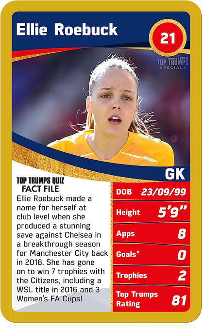Top Trumps Women's European Football Champions Specials Card Game English Edition, Play with 30 of Europe's stars including Chloe Kelly, Lucy Bronze, and Jess Carter, Golden