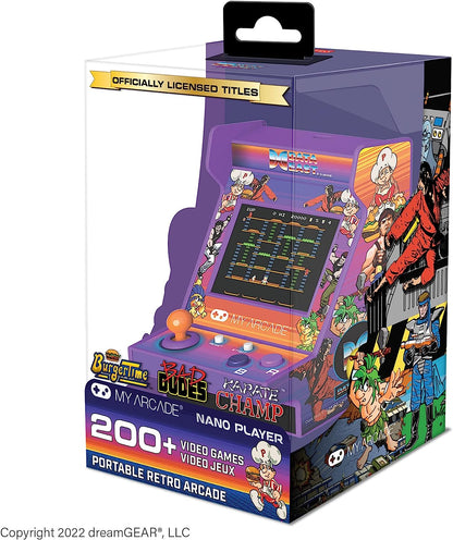 My Arcade Nano Player Date East Hits - 4.5" Fully Playable Portable Mini Arcade Machine with 208 Retro Games, 2.4" Screen Color Display