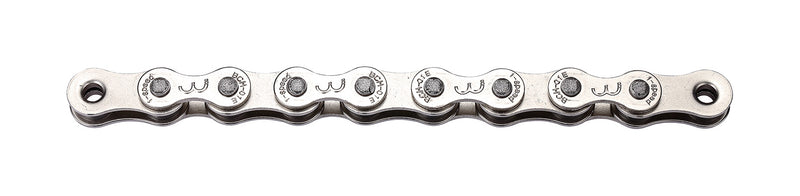 BBB Cycling E-PowerLine Cycling Chain Bikechain with SpringLink QuickLink Included Bicycle Chain E-bike Specific Ebike Chain for All Single Speed Chain Bikes 136 Links Nickel Plating Silver BCH-01E