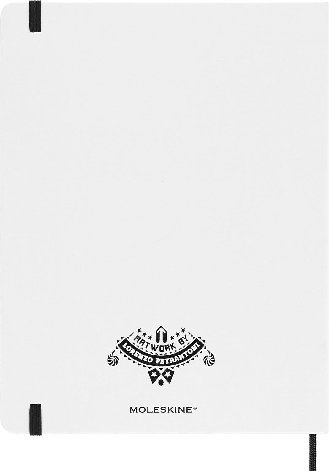 Moleskine x Lorenzo Petrantoni Unplanned Planner, Limited Edition Hard Cover and Elastic Closure Petrantoni Weekly Notebook, Size Extra Large 19x26 cm, White