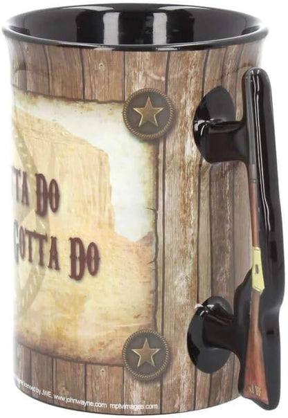 Nemesis Now C3624J7 John Wayne A Mans Gotta Do Mug 13cm Brown, 16cm