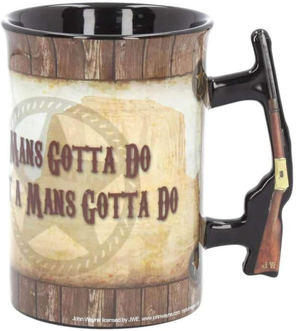 Nemesis Now C3624J7 John Wayne A Mans Gotta Do Mug 13cm Brown, 16cm