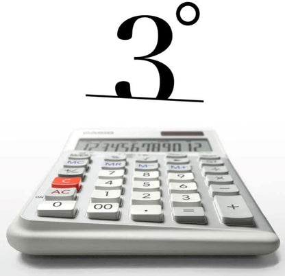 CASIO JE-12E-WE Compact Ergonomic Desk Calculator 12-Digit