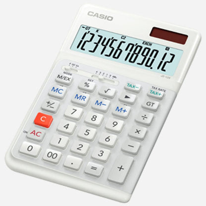 CASIO JE-12E-WE Compact Ergonomic Desk Calculator 12-Digit
