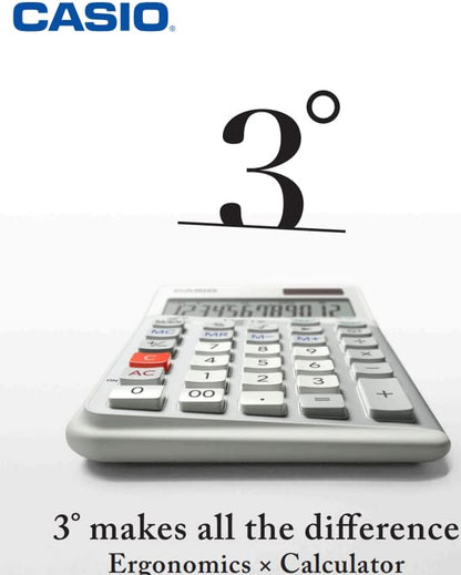 CASIO DE-12E-WE Big Ergonomic Desk Calculator 12-Digit