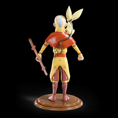 BendyFigs The Noble Collection Avatar Aang - Noble Toys 18cm Bendable Posable Collectible Doll Figure With Stand and Mini Accessory