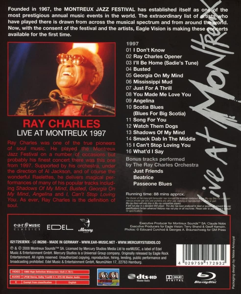 Ray Charles - Live At Montreux 1997 (Blu-ray Digipak