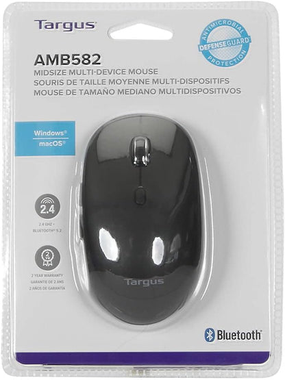 Targus Midsize Comfort Multi-Device Antimicrobial Wireless Mouse