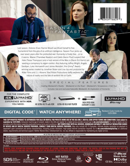 Westworld: The Complete Fourth Season (4K UHD/Blu-ray/Digital Code)