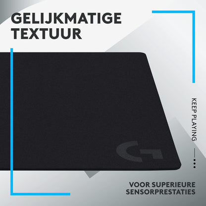 Logitech G G640 Large Cloth Gaming Mouse Pad, Optimised for Gaming Sensors, Moderate Surface Friction, Non-Slip Mouse Mat, Mac and PC Gaming Accessories, 460 x 400 x 3 mm
