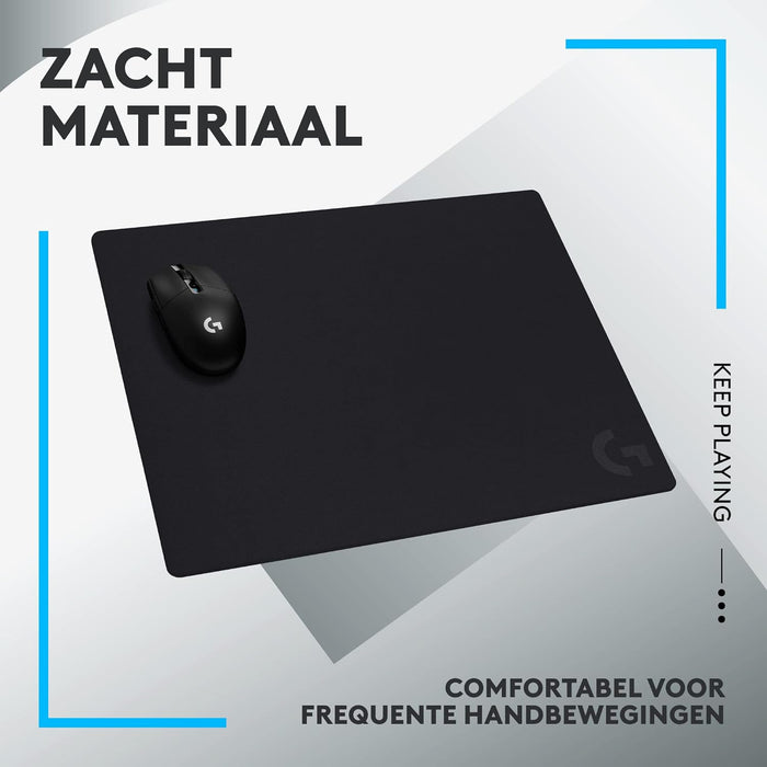 Logitech G G740 Large Thick Gaming Mouse Pad, Optimised for Gaming Sensors, Moderate Surface Friction, Non-Slip Mouse Mat, Mac and PC Gaming Accessories, 460 x 400 x 5 mm
