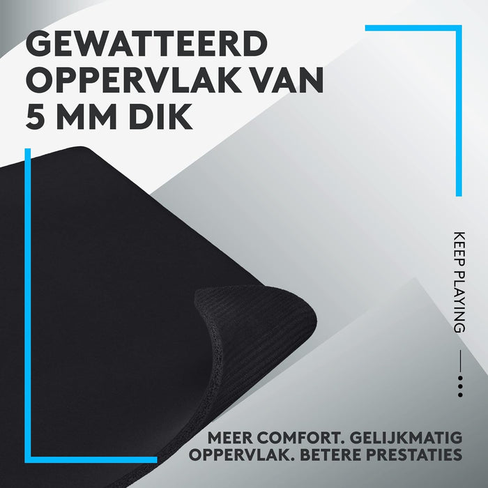 Logitech G G740 Large Thick Gaming Mouse Pad, Optimised for Gaming Sensors, Moderate Surface Friction, Non-Slip Mouse Mat, Mac and PC Gaming Accessories, 460 x 400 x 5 mm