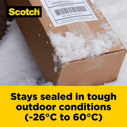 Scotch Box Lock Clear Packaging Tape, 48 mm x 50 m, 3 Rolls/Pack, Shipping and Mailing Tape, Strong Packing Tape
