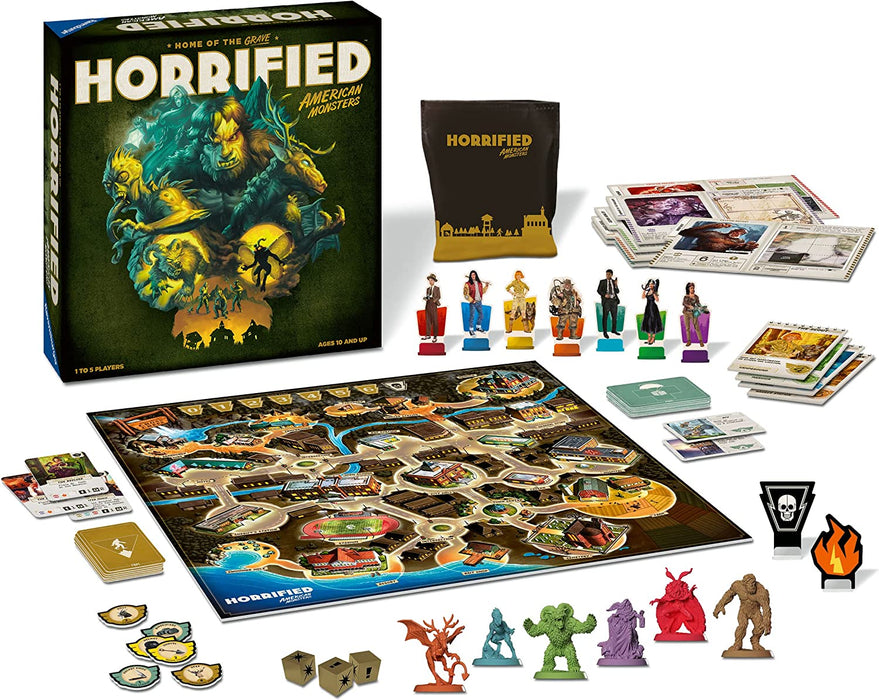 Ravensburger Horrified: American Monsters Strategy Board Game Kids and Adults Age 10 Years Up - 1 to 5 Players