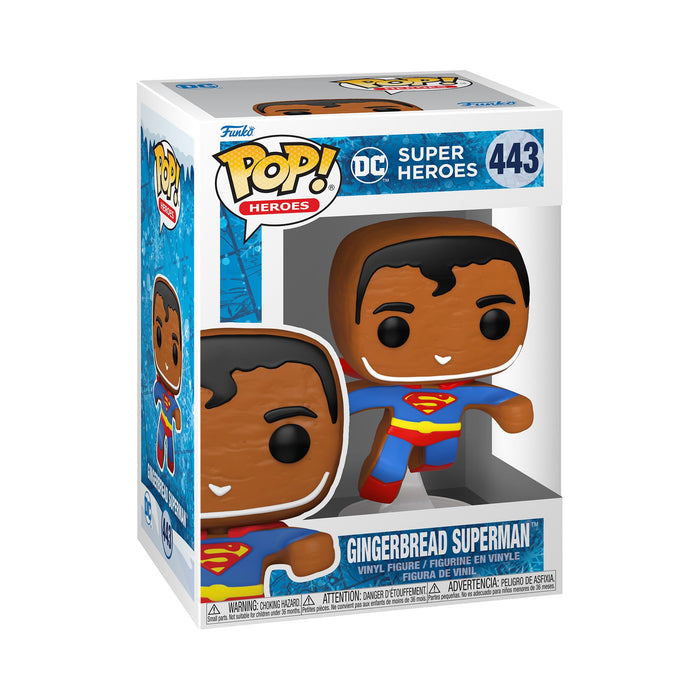 Funko POP! Heroes: DC Holiday - Superman - Gingerbread - DC Comics - Collectable Vinyl Figure - Gift Idea - Official Merchandise - Toys for Kids & Adults - Comic Books Fans