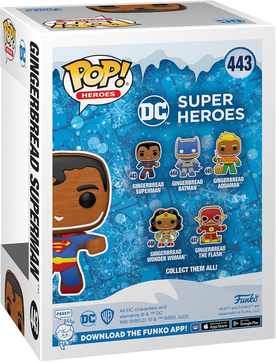 Funko POP! Heroes: DC Holiday - Superman - Gingerbread - DC Comics - Collectable Vinyl Figure - Gift Idea - Official Merchandise - Toys for Kids & Adults - Comic Books Fans