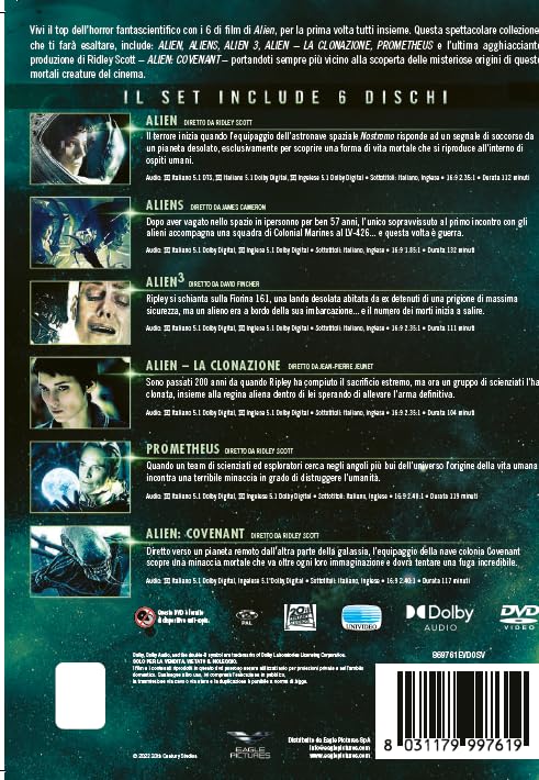Cofanetto Alien 1-6 - La Saga Completa - Dvd (6 Dvd
