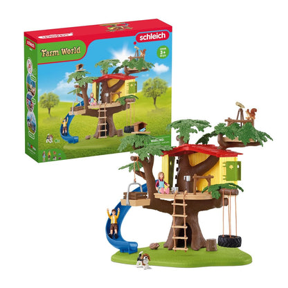 Schleich Farm World, Farm Animal Gifts for Kids, Adventure Tree House with Animal Figurines and Accessories 28-Piece Set, Ages 3+