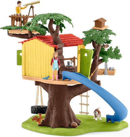 Schleich Farm World, Farm Animal Gifts for Kids, Adventure Tree House with Animal Figurines and Accessories 28-Piece Set, Ages 3+