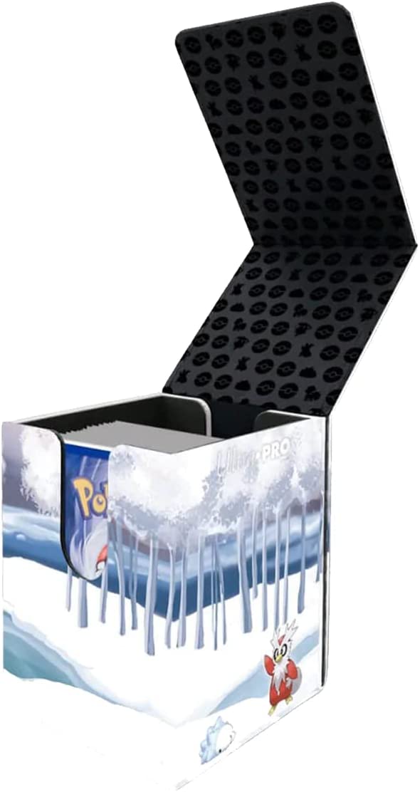 Ultra PRO - Pokémon Gallery Series Frosted Forest Alcove Flip Deck Box - Protect Your Collectible Trading Cards, and Gaming Cards, Holds Up to 100 Standard Size Cards, Protective Magnetic Closure