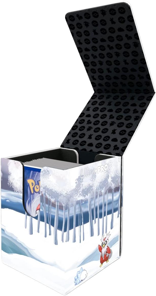 Ultra PRO - Pokémon Gallery Series Frosted Forest Alcove Flip Deck Box - Protect Your Collectible Trading Cards, and Gaming Cards, Holds Up to 100 Standard Size Cards, Protective Magnetic Closure