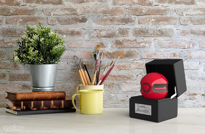The Wand Company Original Poké Ball Authentic Replica - Realistic, Electronic, Die-Cast Poké Ball with Display Case Light Features – Officially Licensed by Pokémon (Cherish Ball