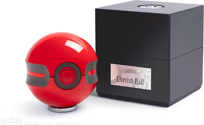 The Wand Company Original Poké Ball Authentic Replica - Realistic, Electronic, Die-Cast Poké Ball with Display Case Light Features – Officially Licensed by Pokémon (Cherish Ball