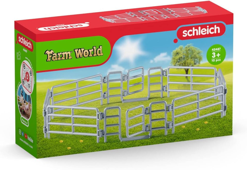 SCHLEICH 42487n Corral Fence Farm World Toy Playset Accessory for children aged 3-8 Years