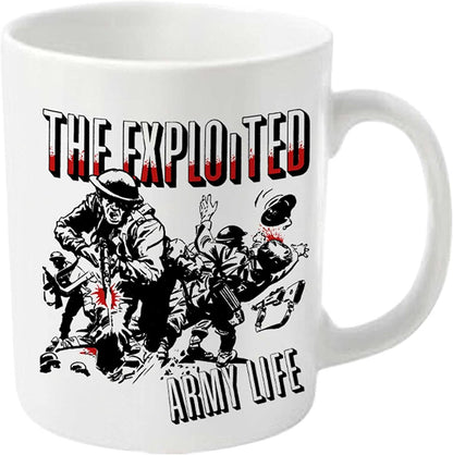 The Exploited Mug Army Life (White) Official White Boxed One Size