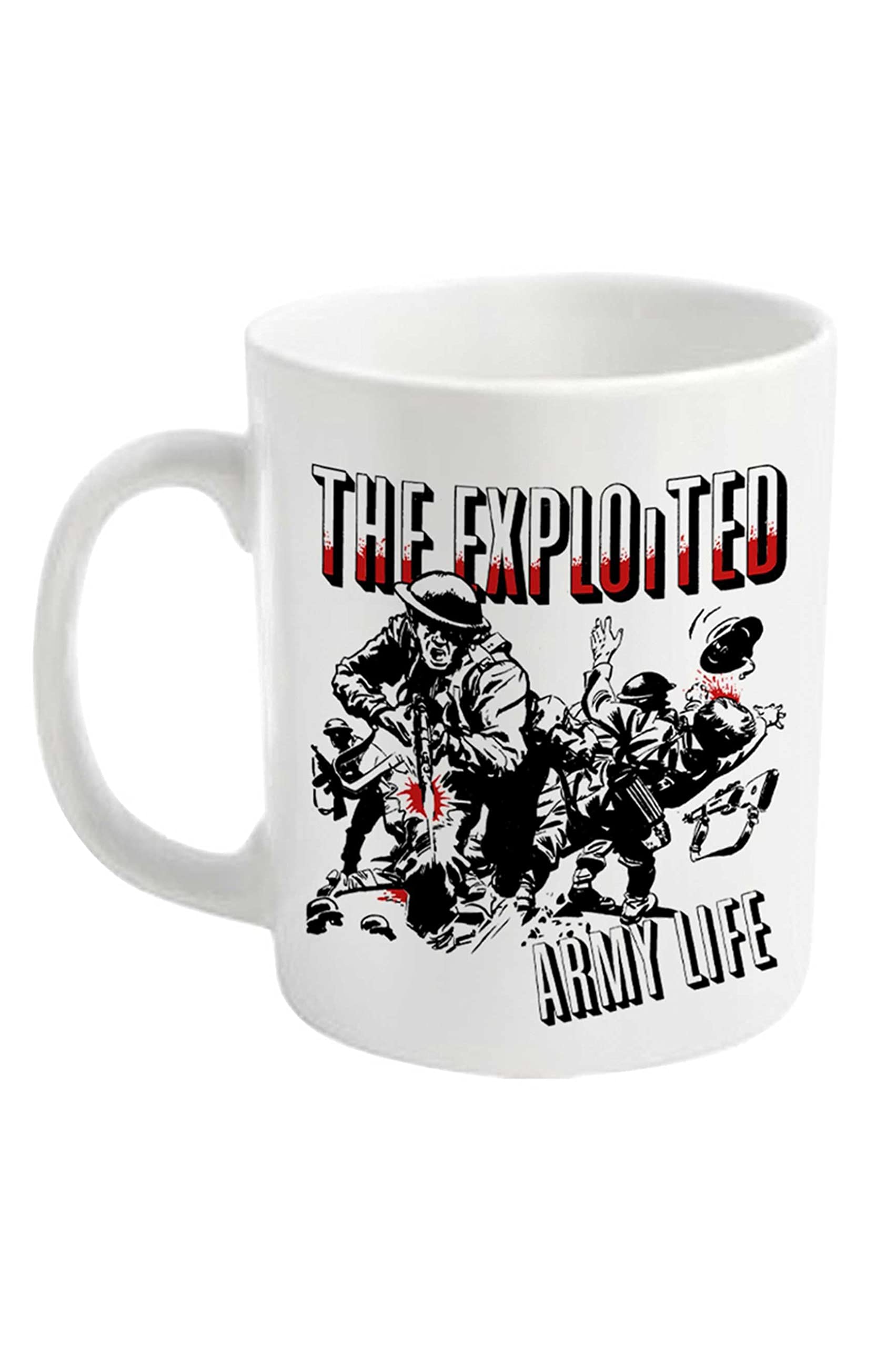 The Exploited Mug Army Life (White) Official White Boxed One Size
