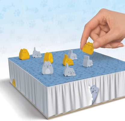 Smirk & Dagger BOOP: Adorable 2 Player Strategy Board Game, with 32 Cat and Kitten Pieces, Makes a Great Gift for Couples, Family, Adults and Kids Ages 10 and Up