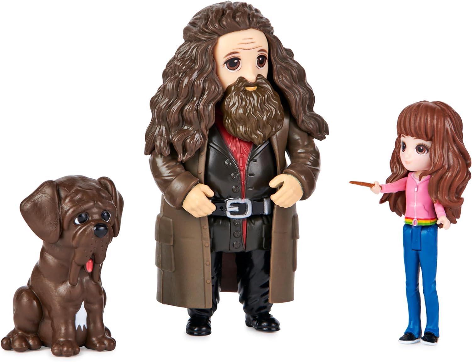 Wizarding World Magical Minis Hermione and Rubeus Hagrid Friendship Set with Collectible Toy Figures and Creature, Kids Toys for Ages 5 and up HERMIONE & HAGRID