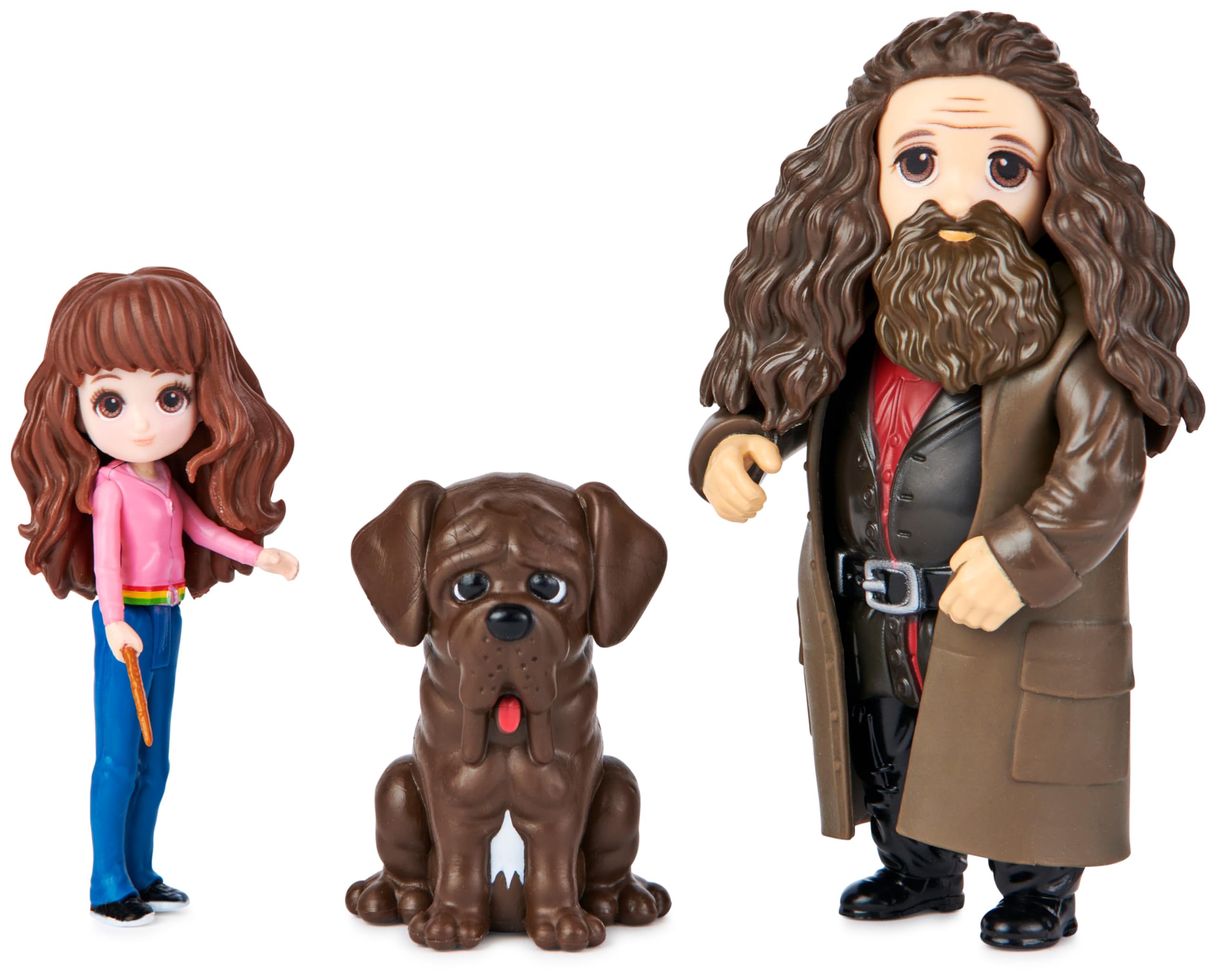 Wizarding World Magical Minis Hermione and Rubeus Hagrid Friendship Set with Collectible Toy Figures and Creature, Kids Toys for Ages 5 and up HERMIONE & HAGRID