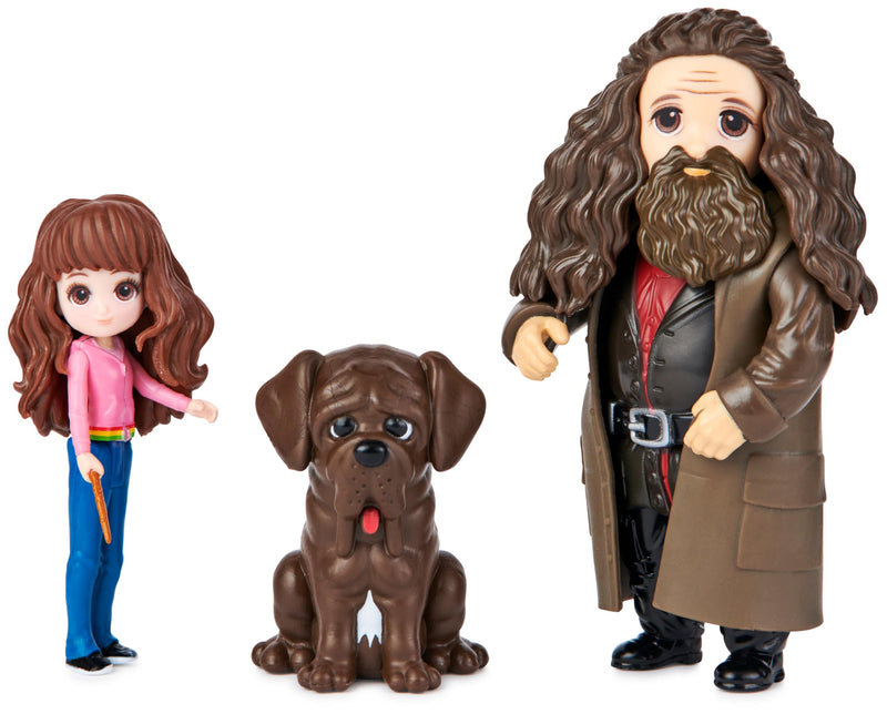 Wizarding World Magical Minis Hermione and Rubeus Hagrid Friendship Set with Collectible Toy Figures and Creature, Kids Toys for Ages 5 and up HERMIONE & HAGRID
