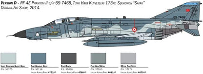 Italeri IT2818 2818 RF-4E Phantom II, 1/48 Scale, Plastic Kit, Modeling