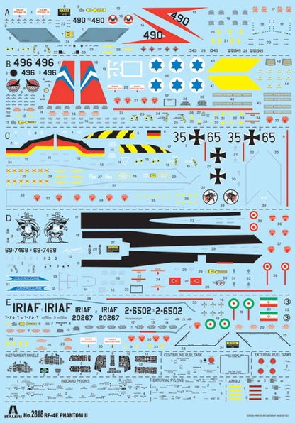 Italeri IT2818 2818 RF-4E Phantom II, 1/48 Scale, Plastic Kit, Modeling