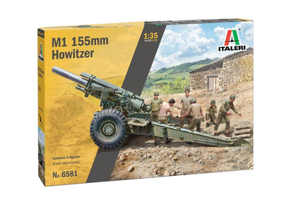 Italeri 6581 M1 155 mm Howitzer 1/35 Scale Plastic Model Kit with Six Figures