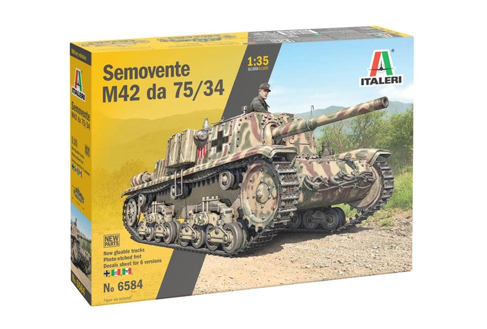 Italeri IT6584 6584 Self Propelled M42 75/34, Scale 1:35, Plastic Kit, Modeling