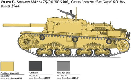 Italeri IT6584 6584 Self Propelled M42 75/34, Scale 1:35, Plastic Kit, Modeling