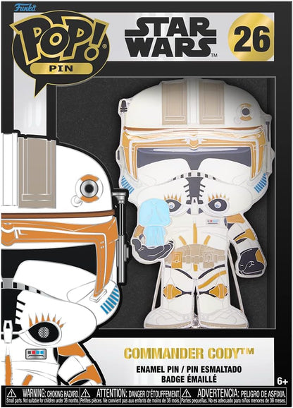 Loungefly POP! Large Enamel Pin STAR WARS: Commander Clone Cody Cody - Star Wars Enamel Pins - Cute Collectable Novelty Brooch - for Backpacks & Bags - Gift Idea - Official Merchandise
